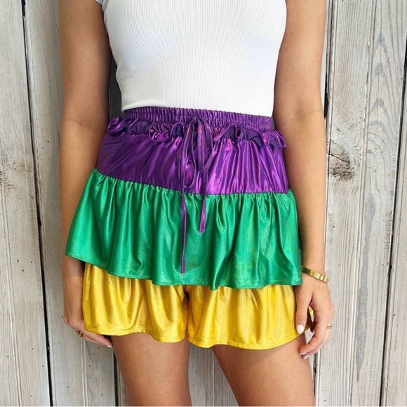 Mardi Gras Metallic Skort - Picture 2 of 3